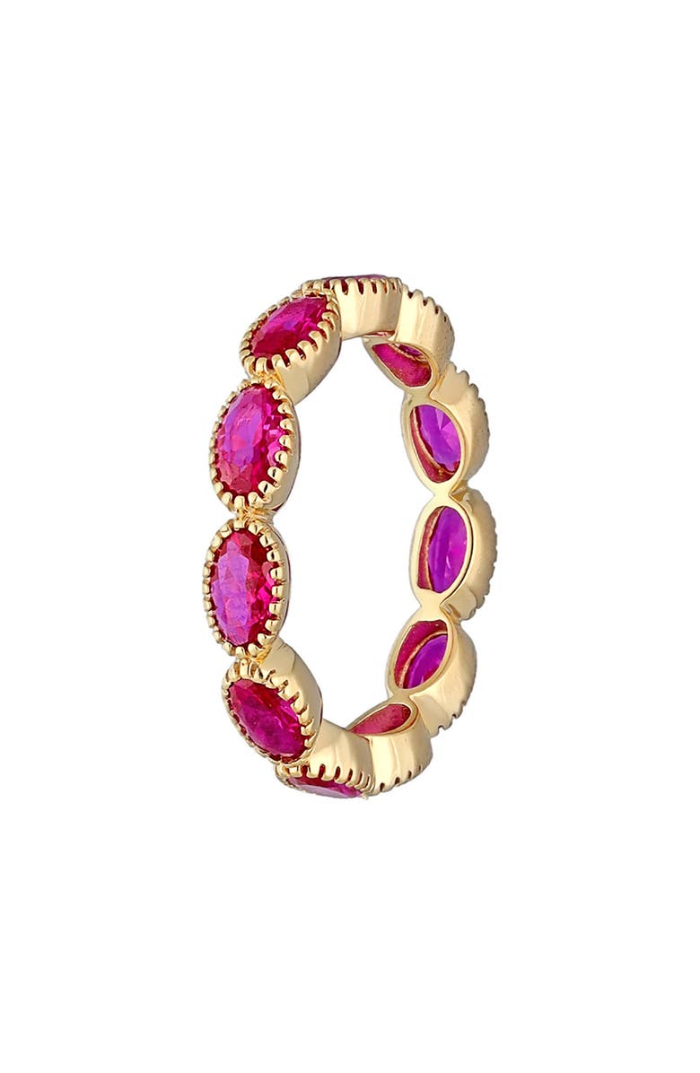 YS GEMS Lab-Grown Ruby Eternity Ring, Alternate, color, Pink