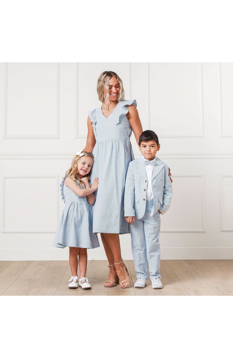 Hope & Henry Boys' Organic Seersucker Suit Pant, Toddler, Alternate, color, Blue Seersucker