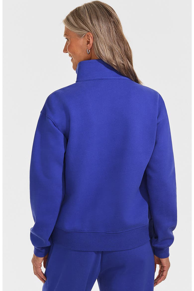 Serious Sweats Relaxed Quarter Zip Pullover Sweatshirt, Alternate, color, Blue Breeze