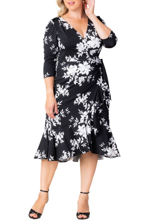 Flirty Flounce Wrap Dress