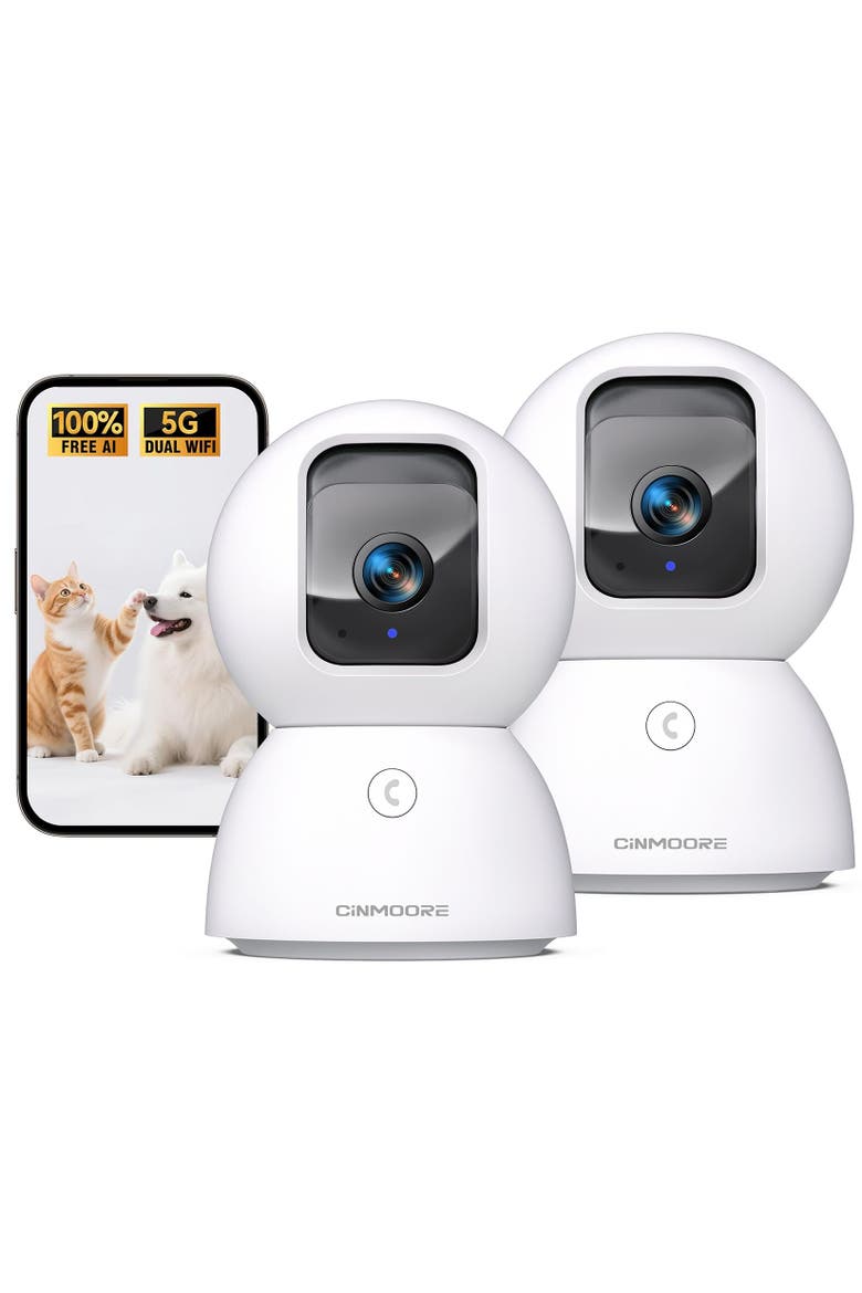 2 pack Smart Indoor Camera Dual-Band WiFi6, Main, color, White