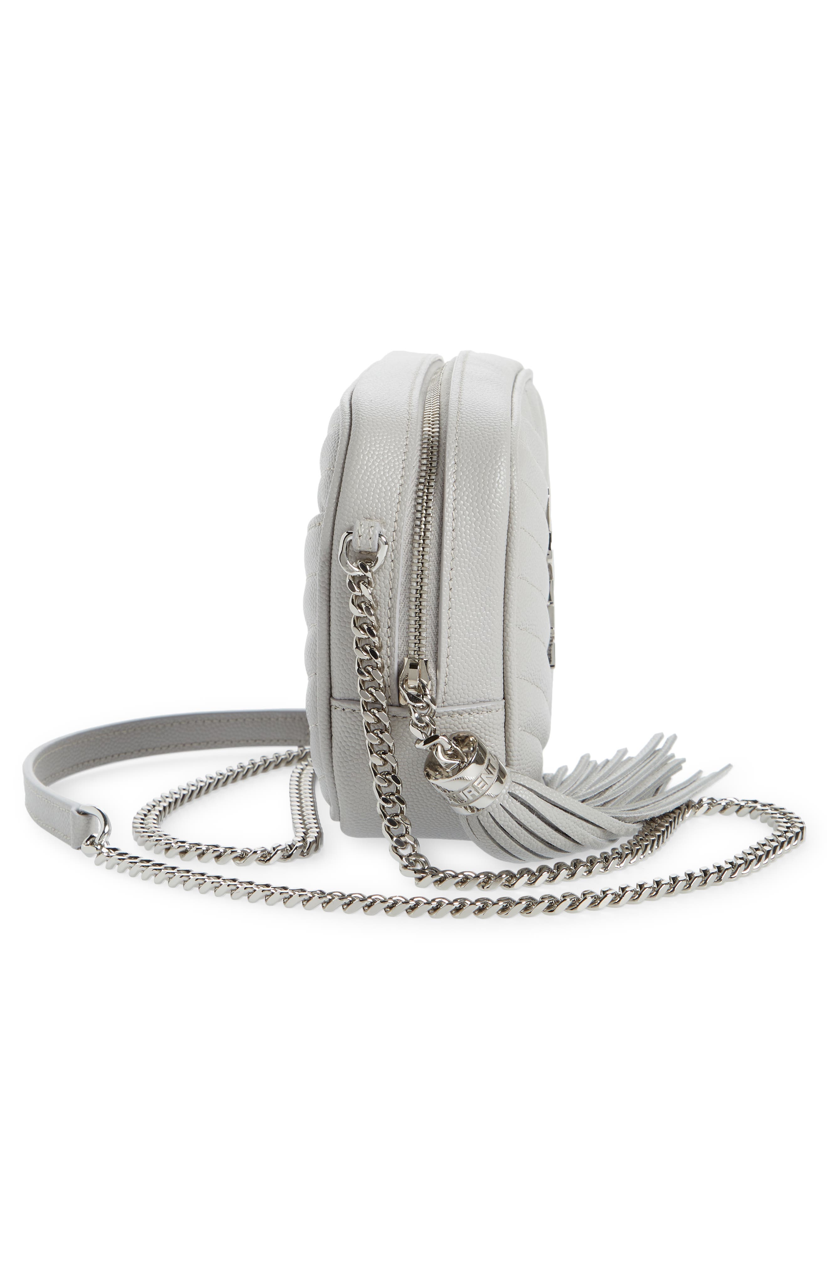 Saint Laurent Lou Mini Matelassé Leather Camera Bag, Alternate, color, 