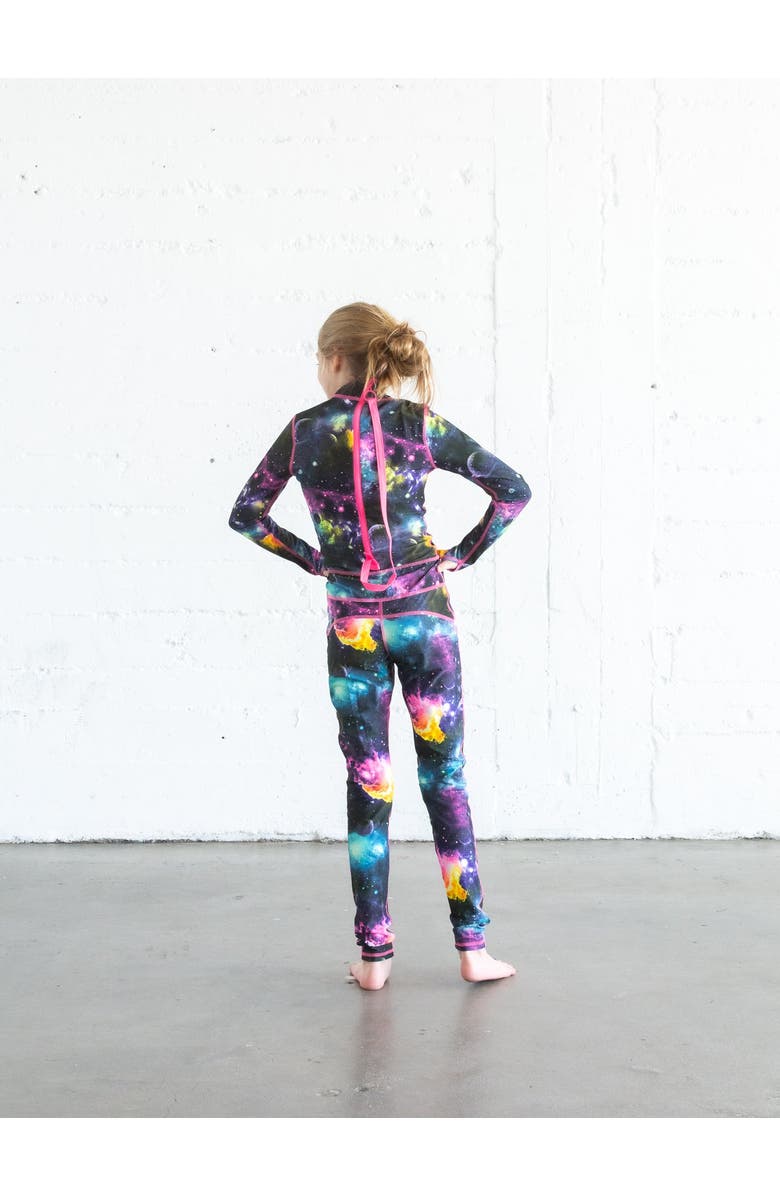 TUTUBLUE Girls' Full-Body One-Piece Swimsuit - UPF 50+, Alternate, color, Galaxy Nebula