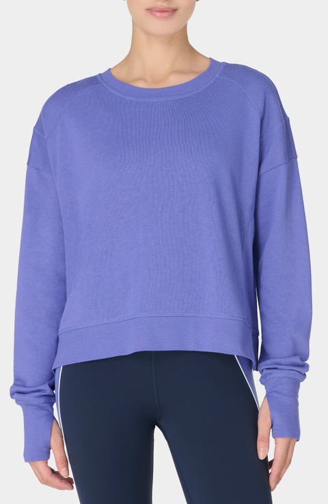 After Class Cotton Blend Crop Sweatshirt