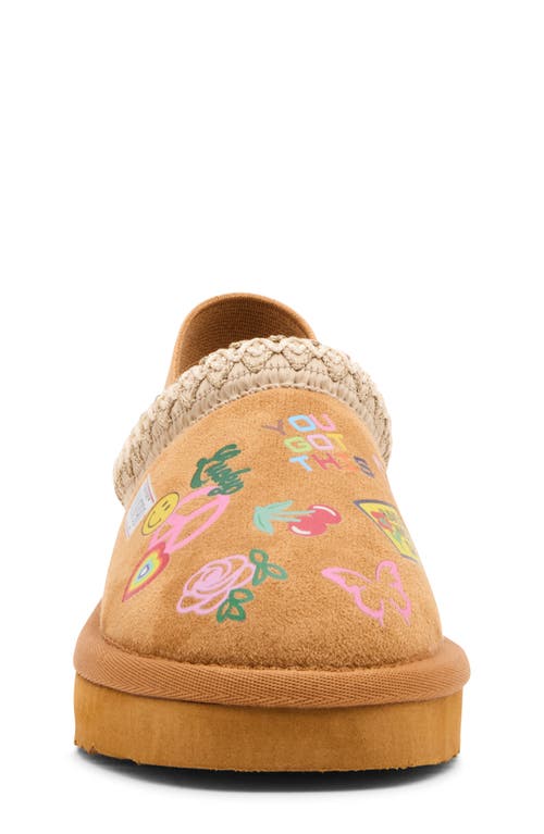 Steve Madden Kids' Jordye Faux Shearling Lined Slingback Clog In Brown
