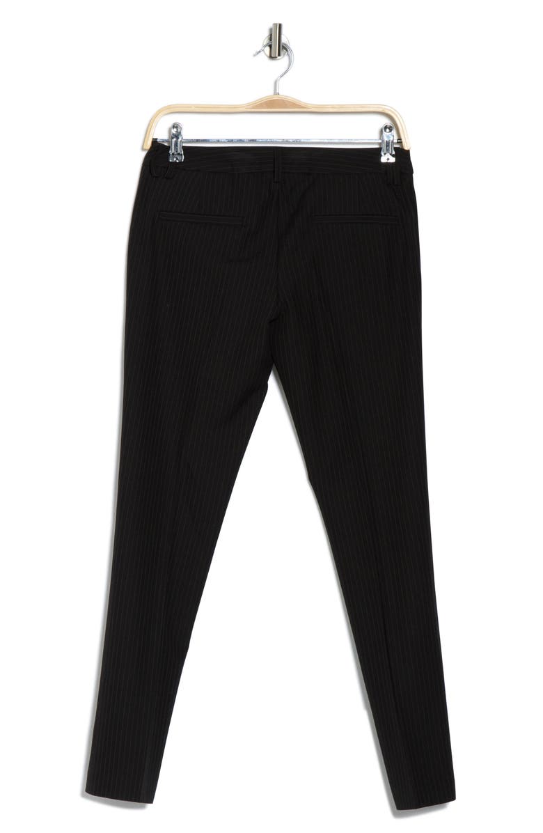 Amanda & Chelsea Pinstripe Pants, Alternate, color, Black