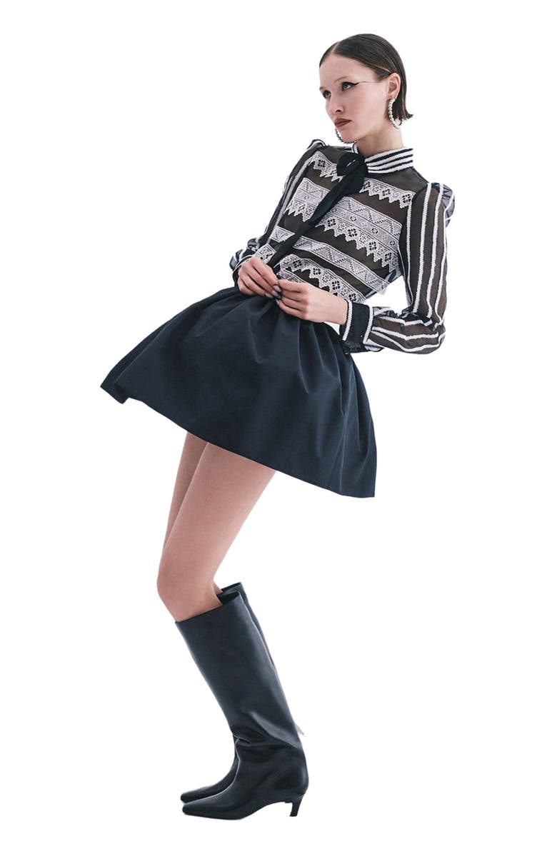 THEO The Label Theia Taffeta Mini Ball Skirt, Alternate, color, 