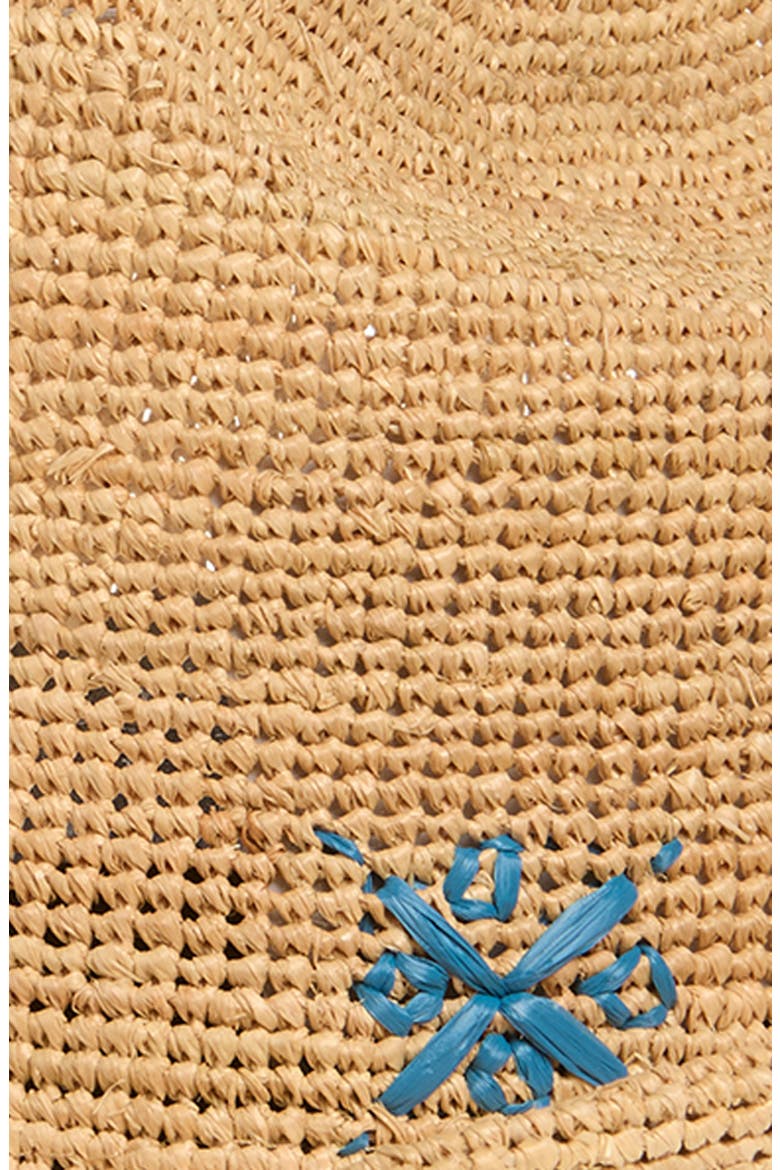 Odessa Packable Straw Cowboy Hat, Alternate, color, TAN/ SUNRISE BLUE