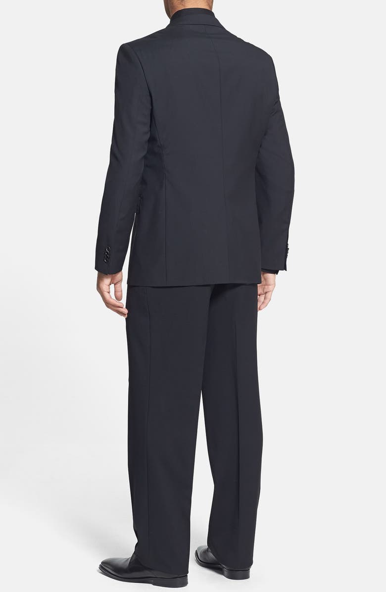 BOSS 'James/Sharp' Trim Fit Black Super 120s Wool Suit, Alternate, color, 