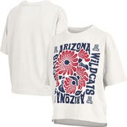 PRESSBOX Women's Pressbox White Arizona Wildcats Elena Oversized Slub T-Shirt