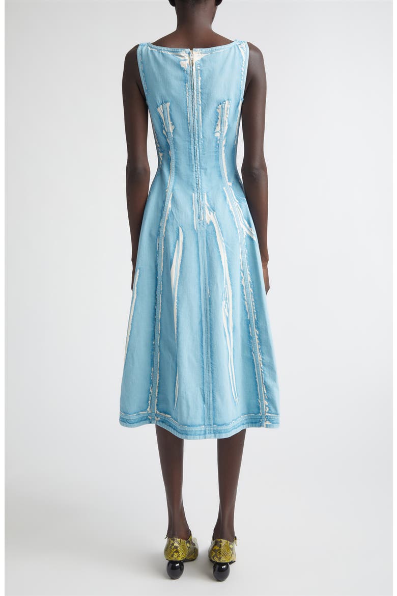 Screenprinted Denim Midi Dress, Alternate, color, PRB31SKY