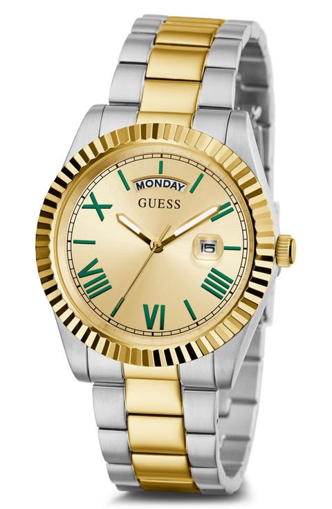 Connoisseur Day/Date Two-Tone Bracelet Watch, 42mm