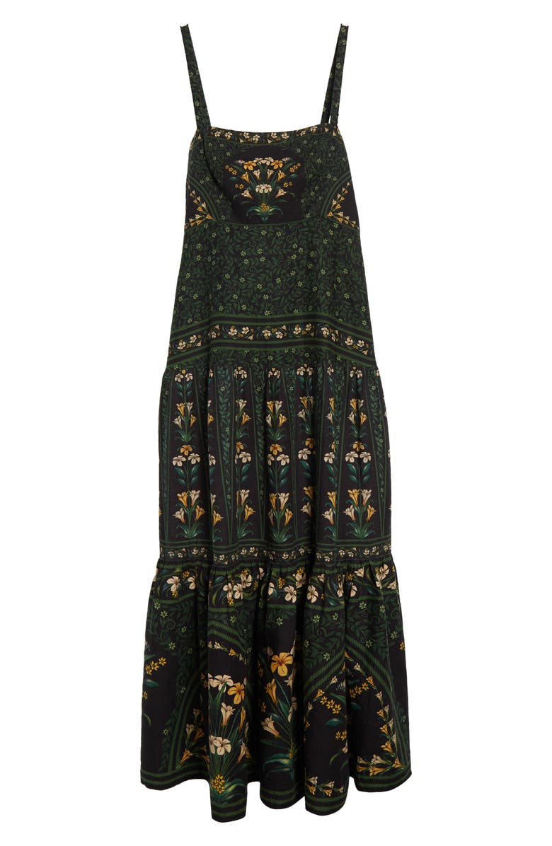 FARM Rio Flowers Arch Back Sleeveless Maxi Sundress, Alternate, color, 