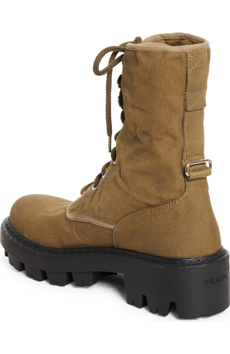 Prada Canvas Combat Boot, Alternate, color, Militare