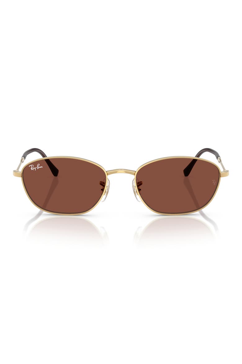 58mm Irregular Oval Sunglasses, Main, color, ARISTA / RED