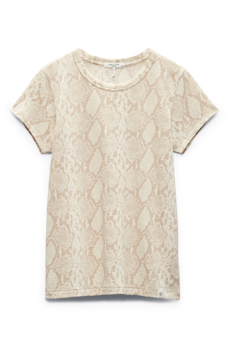 rag & bone Snakeskin Print Cotton Crewneck T-Shirt, Alternate, color, Snake Print