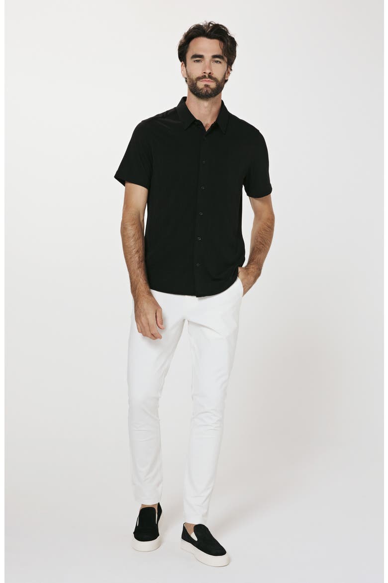 Napoli Short Sleeve Stretch Shirt, Alternate, color, BLACK