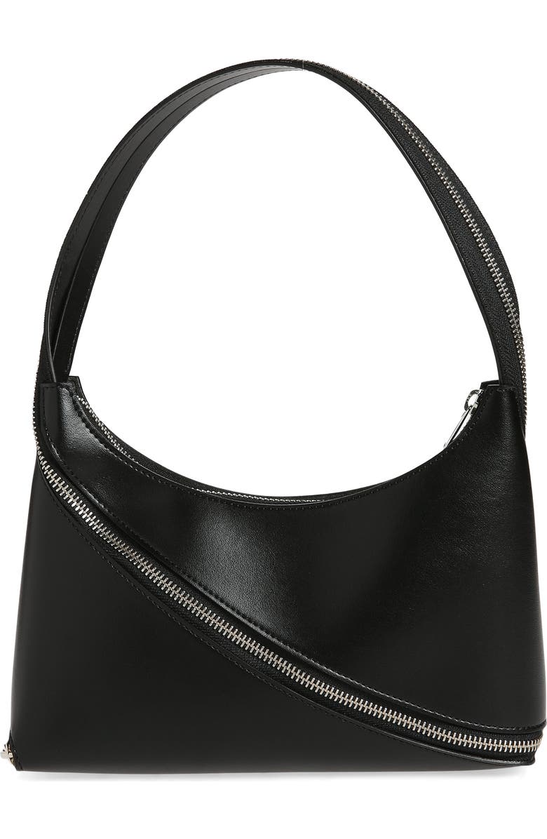 Coperni Swipe Zip Baguette Leather Handbag, Alternate, color,