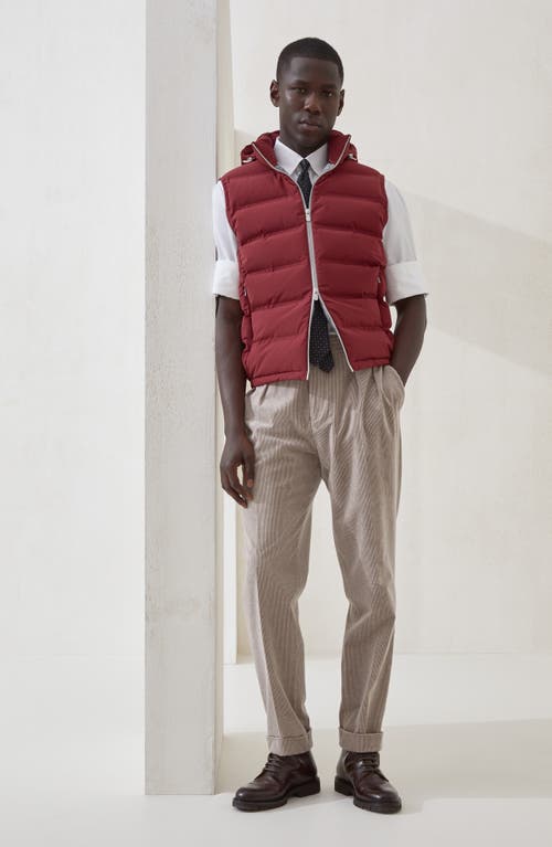 Brunello Cucinelli Trousers With Double Pleats And Tabs In Neutral