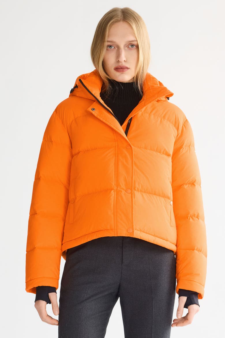 Puff-O® Cropped Down Puffer Jacket, Alternate, color, Orange