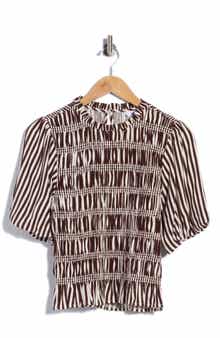 Smocked Peplum Top
