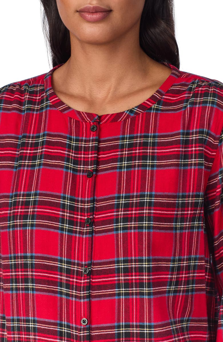 Lauren Ralph Lauren Long Sleeve Plaid Flannel Pajamas, Alternate, color, 