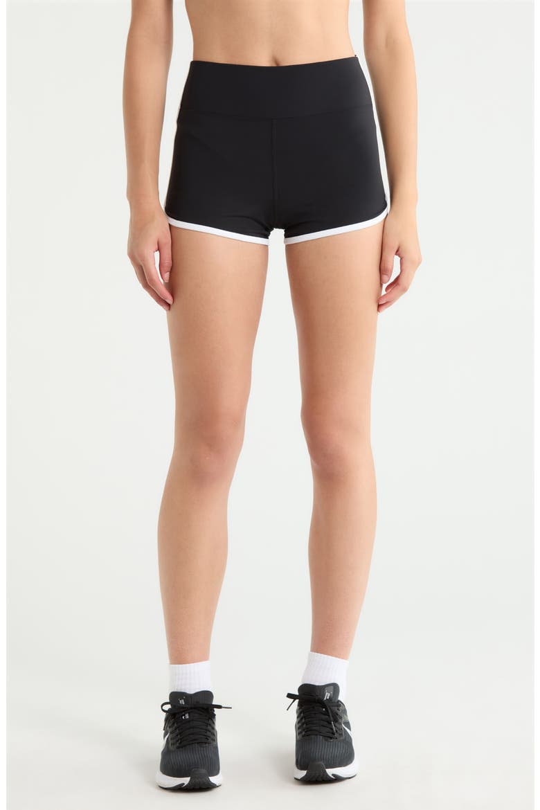 Sporty Short Shorts, Main, color, BLACK/WHITE