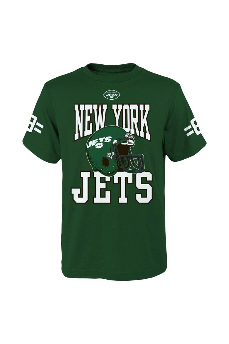 Youth Aaron Rodgers Green New York Jets Helmet T-Shirt, Alternate, color, Green