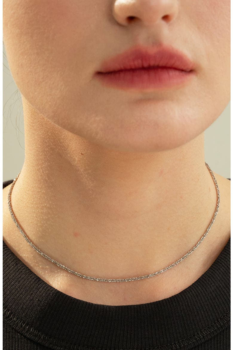Sterling Silver 18k Gold Plated Jordyn Necklace Dainty Minimal Gift, Alternate, color, Silver