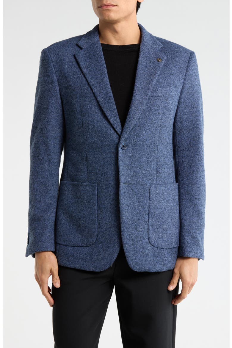Slim Fit Cotton Blend Sport Coat, Main, color, NAVY