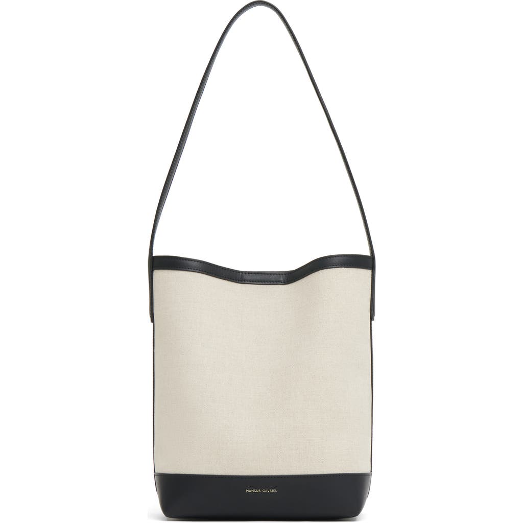 Mansur Gavriel Small Everyday Cabas Canvas Hobo Bag In Black