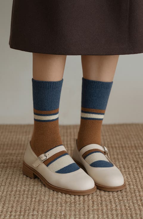 Cushioned Wool & Yak Blend Crew Socks