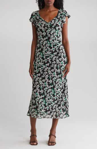 WISHLIST Floral Print V-Neck Maxi Dress