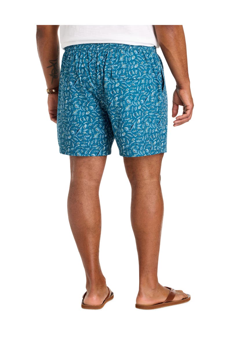 Tommy Bahama Big & Tall Night Schooled Swim Trunks, Alternate, color, Kingfish