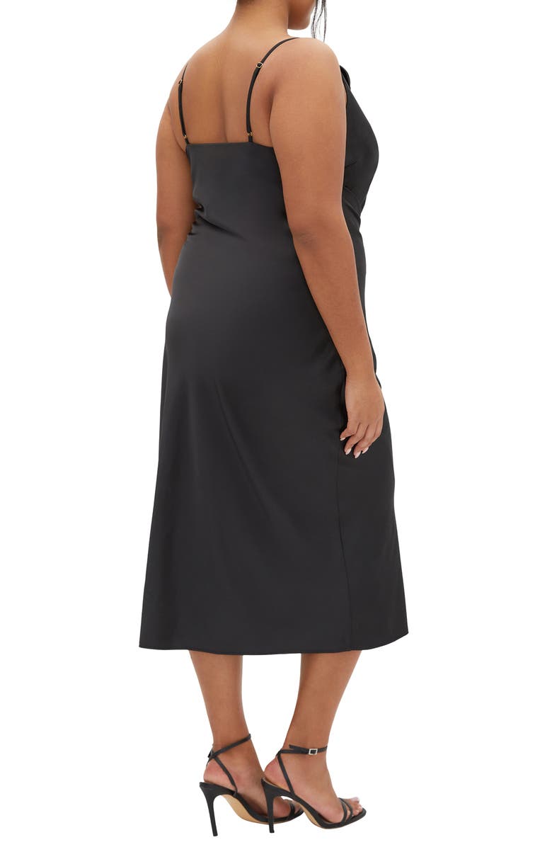 City Chic Adelina Satin Cocktail Dress, Alternate, color, 