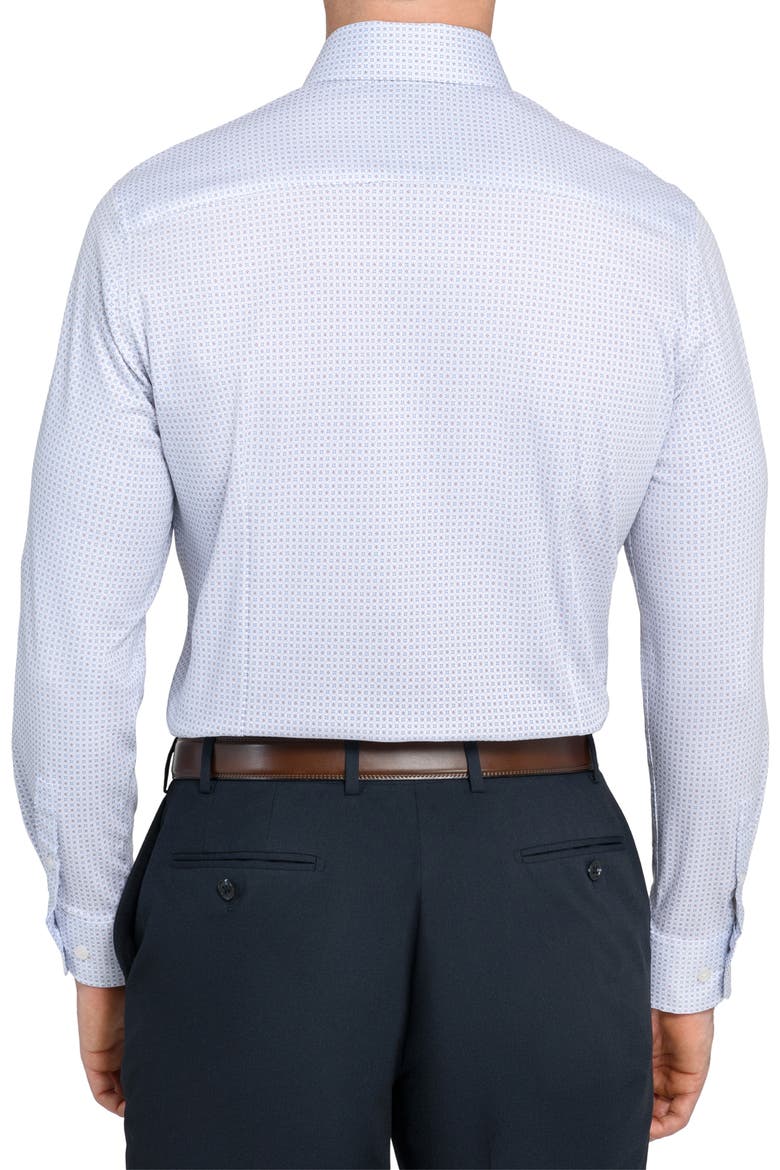 Reworked Slim Fit Cotton Dress Shirt, Alternate, color, WHITE/ BLUE