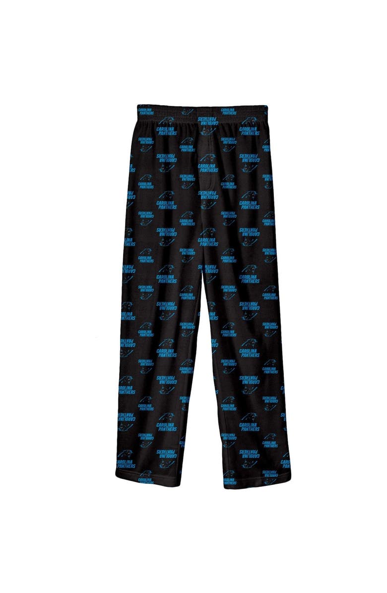 Outerstuff Youth Black Carolina Panthers Team-Colored Printed Pajama Pants, Main, color,