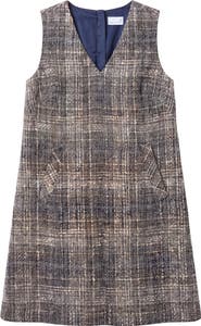 Cartolina Harlow Tweed Mini Shift Dress