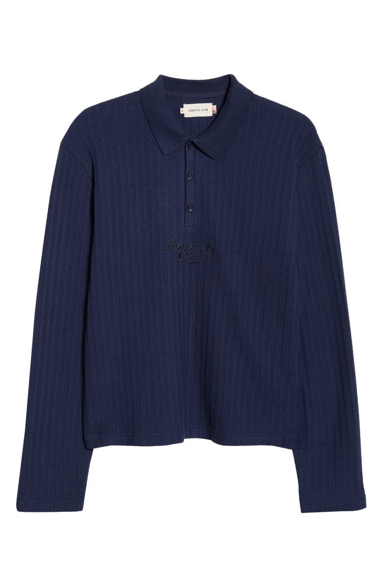 HONOR THE GIFT Long Sleeve Polo, Alternate, color, Navy