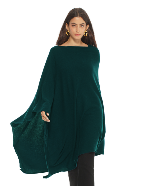 Pure Cashmere Long Poncho