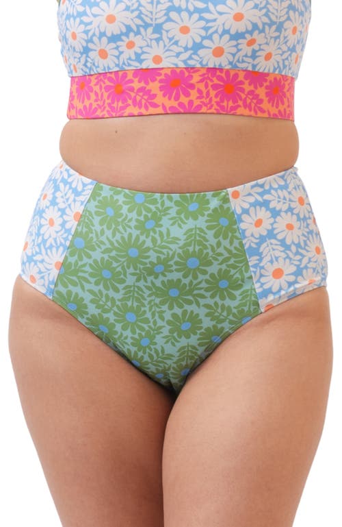 Shop Lime Ricki Swimwear High-waist Bottom In Daisy Patch