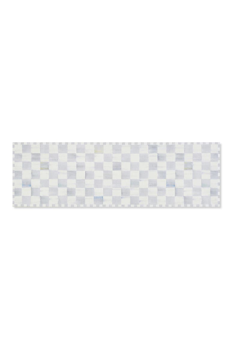 Sterling Check Washable Runner, Main, color, STERLING