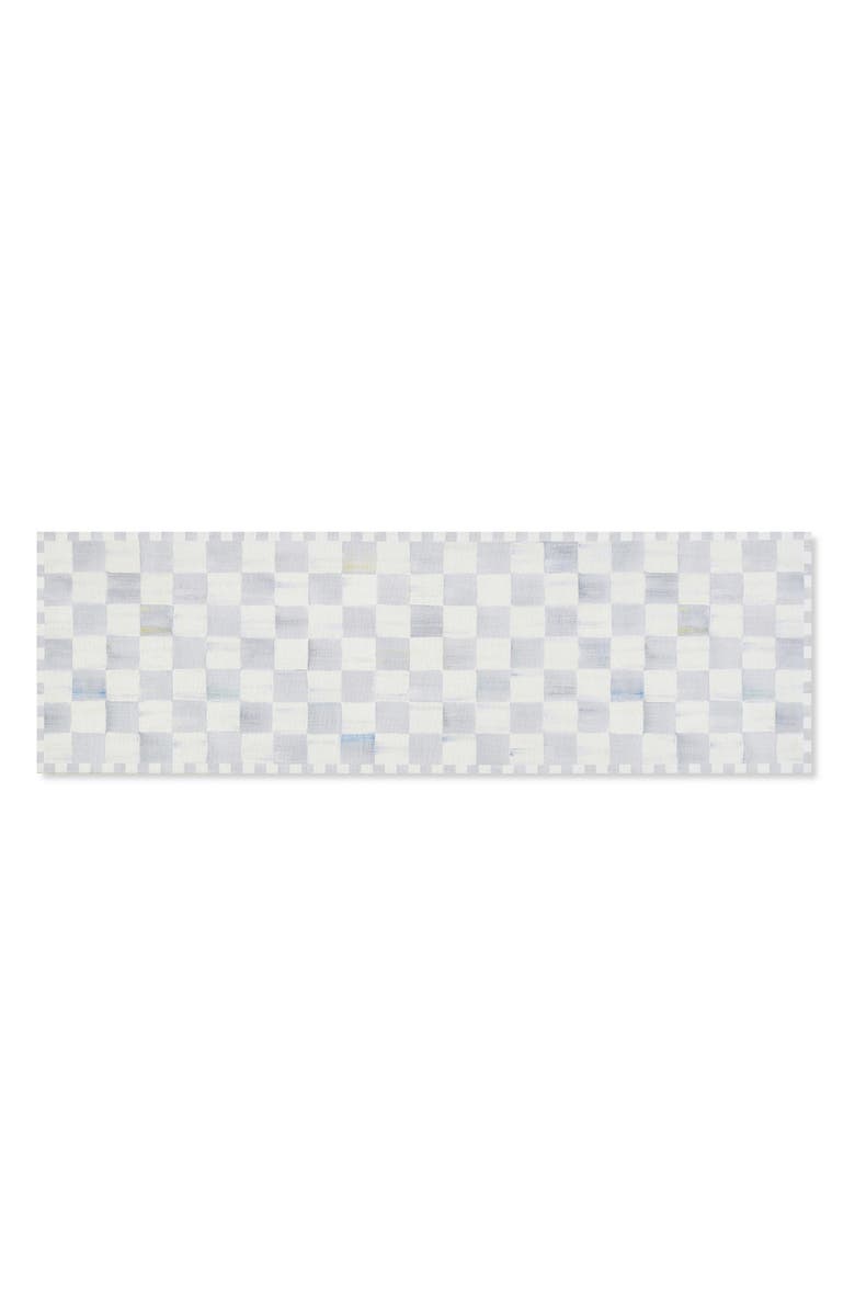 MACKENZIE CHILDS Sterling Check Washable Runner, Main, color, Sterling