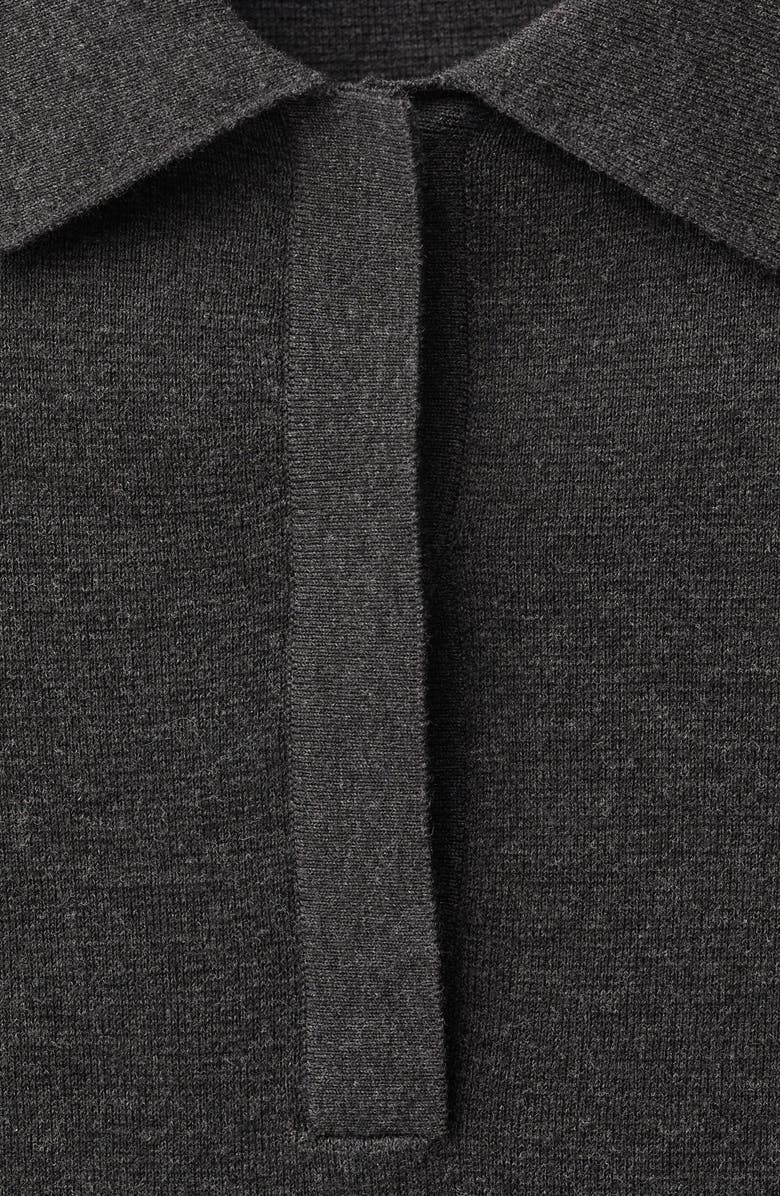 MANGO Wool Blend Polo Sweater, Alternate, color, 