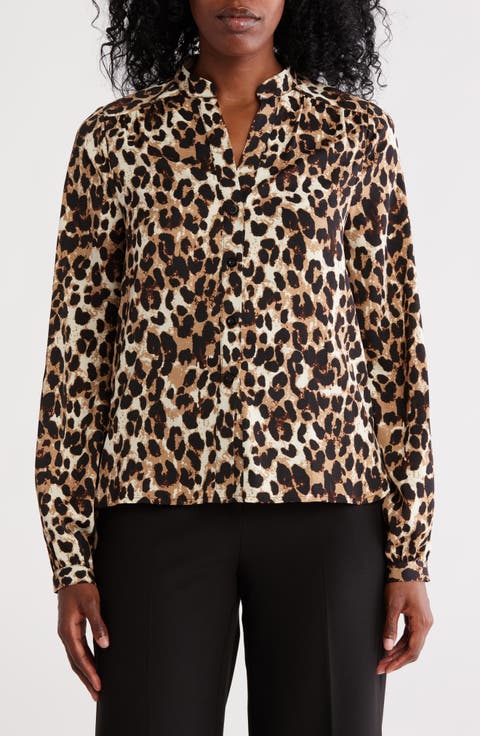 Printed Button-Up Top