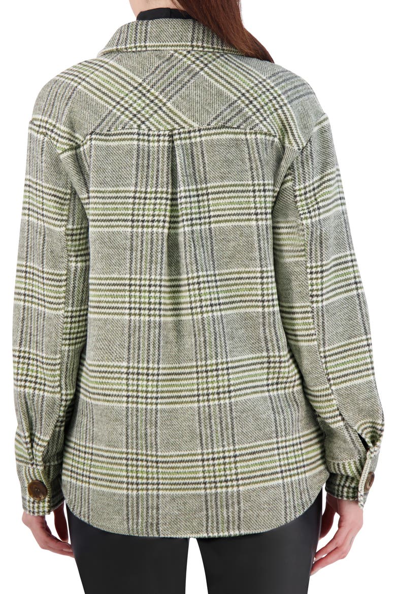 Plaid Shacket, Alternate, color, OLIVE/WHITE