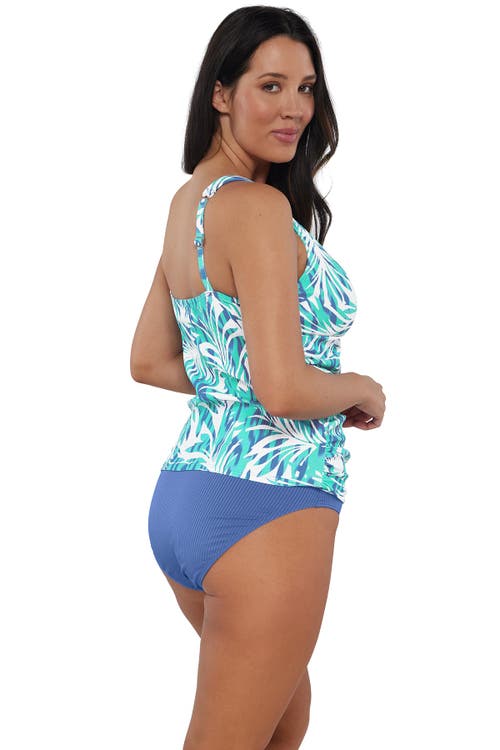 Sunsets Escape Emerson Tankini Swimsuit Top In Sea Breeze Sandbar Rib