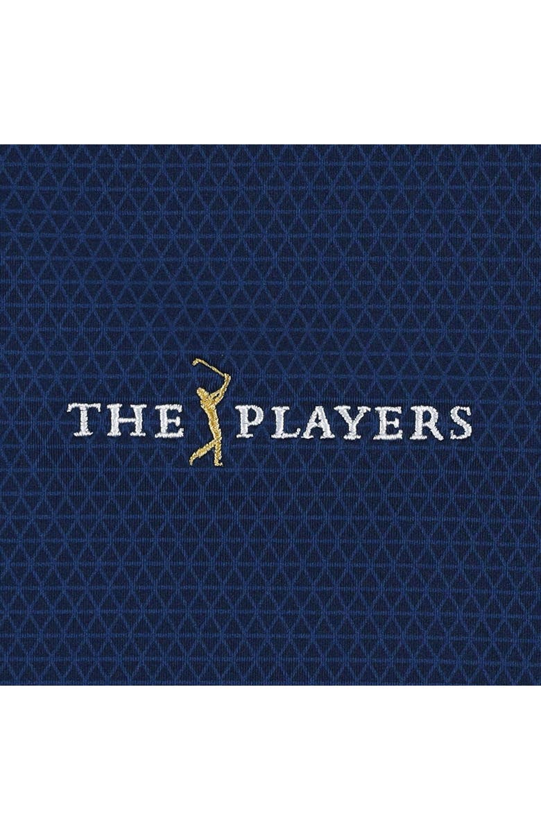 FOOTJOY Men's FootJoy Navy THE PLAYERS Tonal Triangle Print Lisle ProDry Polo, Alternate, color, Navy