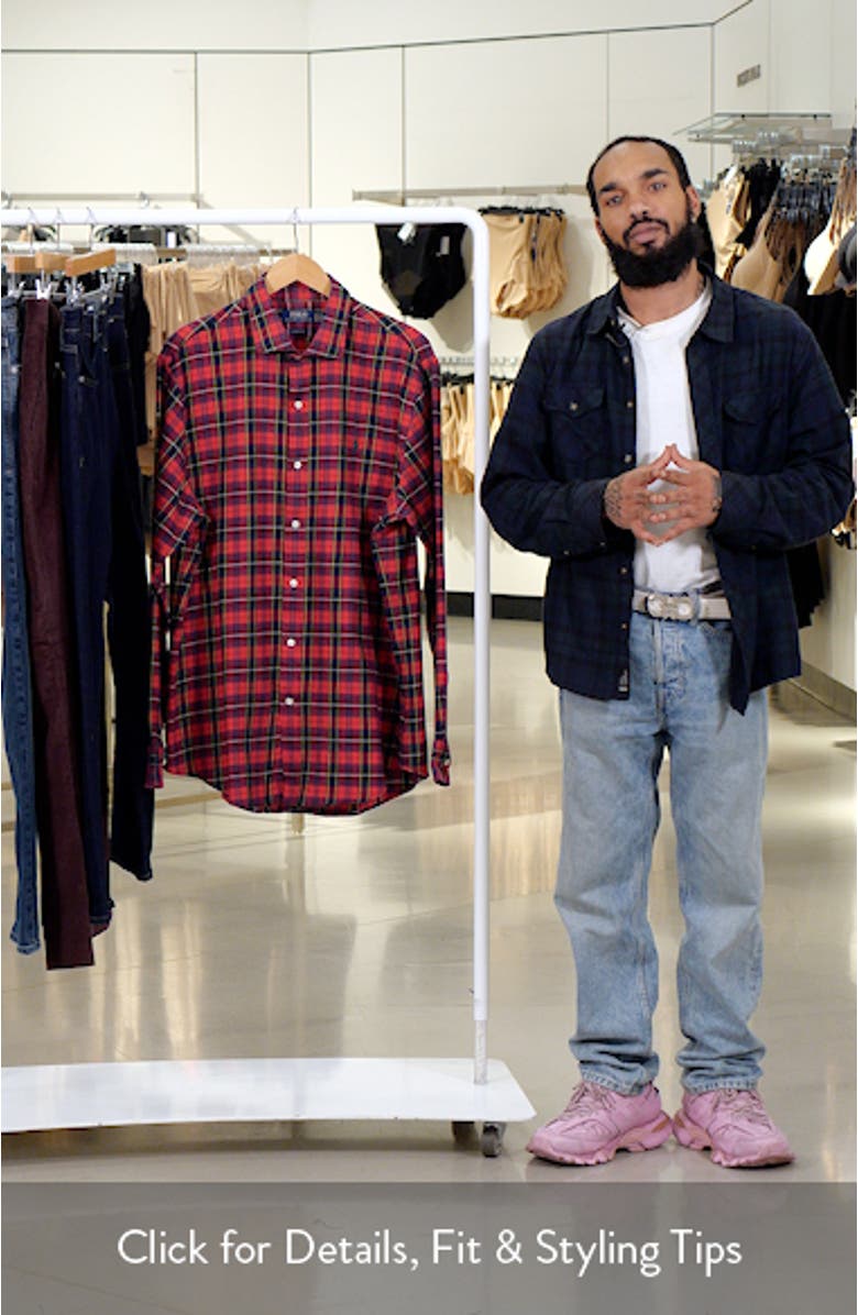 Classic Fit Plaid Twill Button-Up Shirt, sales video thumbnail