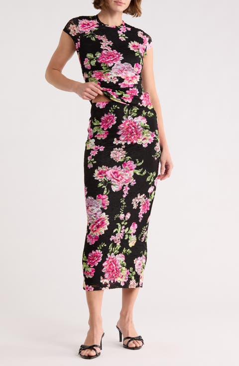 Lacey Daisy Lace Top & Skirt Set